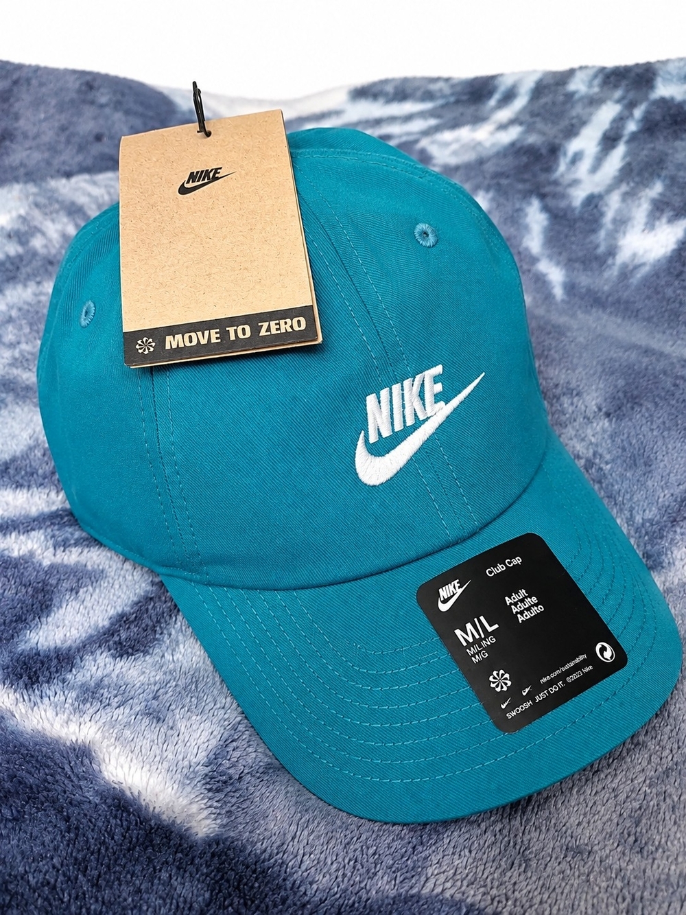 Nike Teal Embroidered Swoosh Cap - Men's